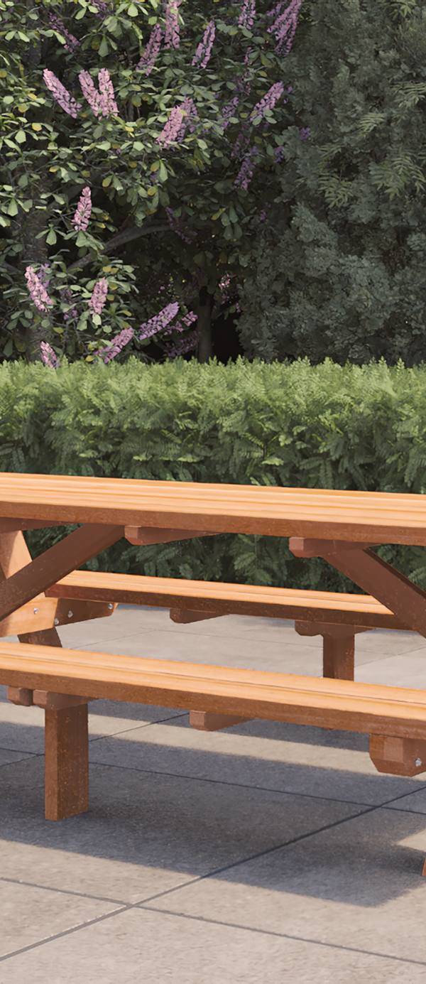 Hardhouten picknicktafel Giant