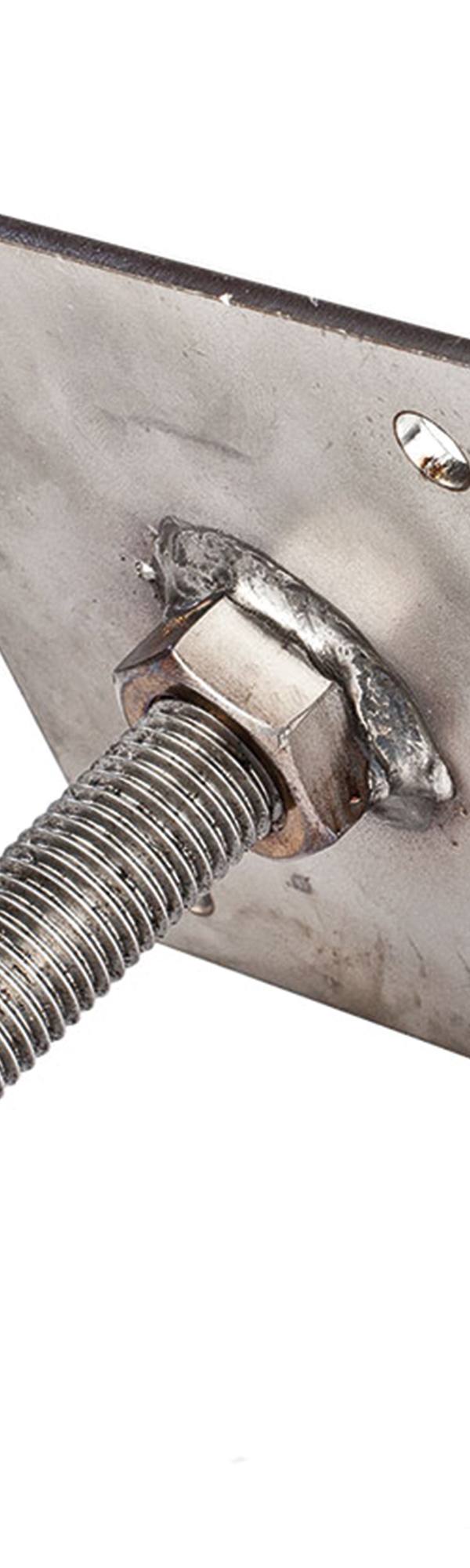 Hoogteverstelling RVS M16 10 x 10 cm plaat