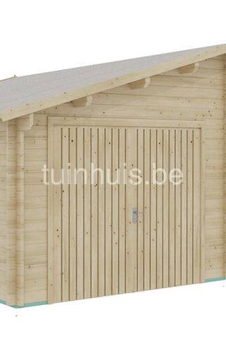 Houten garage en carport Flevoland 6,8x5,6m 44mm — 3