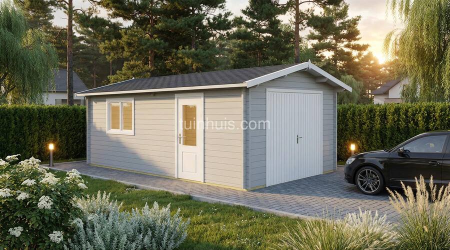 Houten garage Noord-Holland 4x6m 44mm
