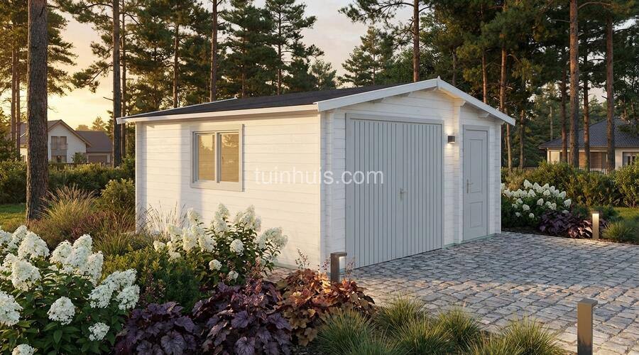 Houten garage Vlissingen 5x5m 44mm