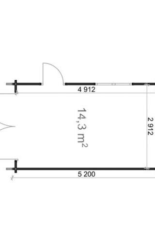 Houten garage Noord-Holland 3,2x5,2m 44mm — 3