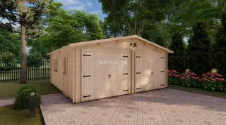 Houten garage Zuid-Holland 6x6m 44mm — 2
