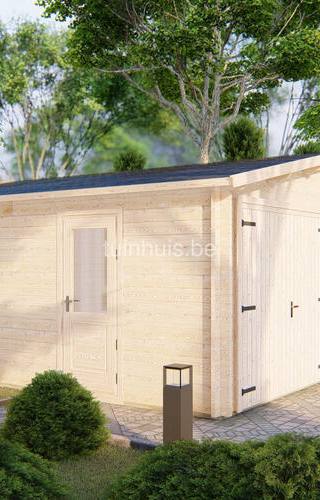 Houten garage Zuid-Holland 6x6m 44mm — afbeelding 5