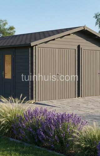 Houten garage Zuid-Holland 6x6m 44mm — 1