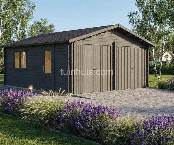 Houten garage Zuid-Holland 6x6m 44mm