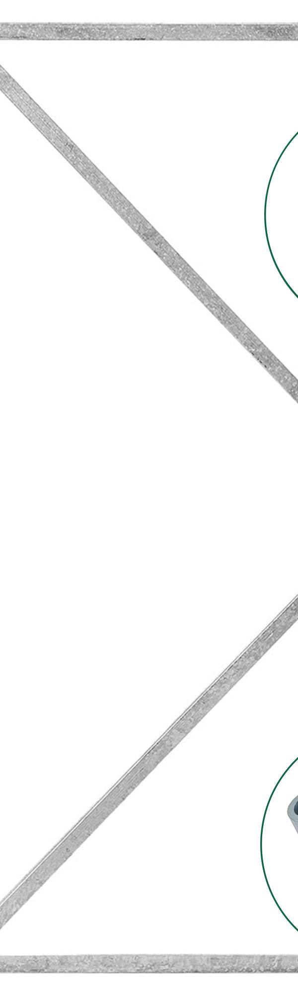 IJzeren deurframe 155x90cm