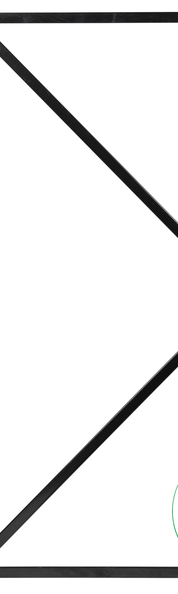 IJzeren deurframe 155x90cm zwart