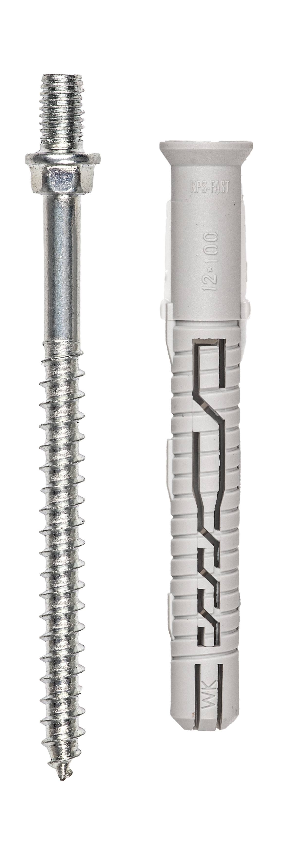 Indraaistift t.b.v. muurbeugel vuurverzinkt/zwart gecoat – M8 × 100 mm