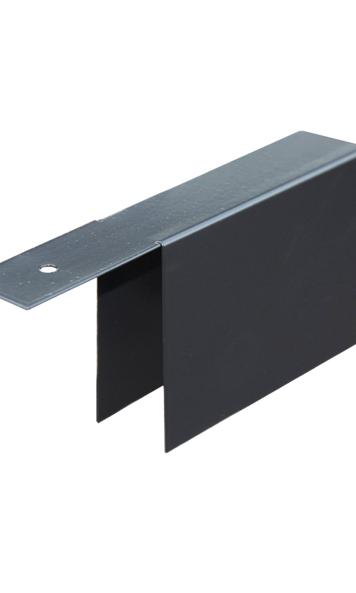 Krimp/Uitzet aanvulprofiel 100 mm zwart gepoedercaot