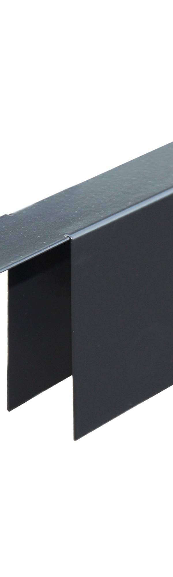 Krimp/Uitzet aanvulprofiel 100 mm zwart gepoedercaot