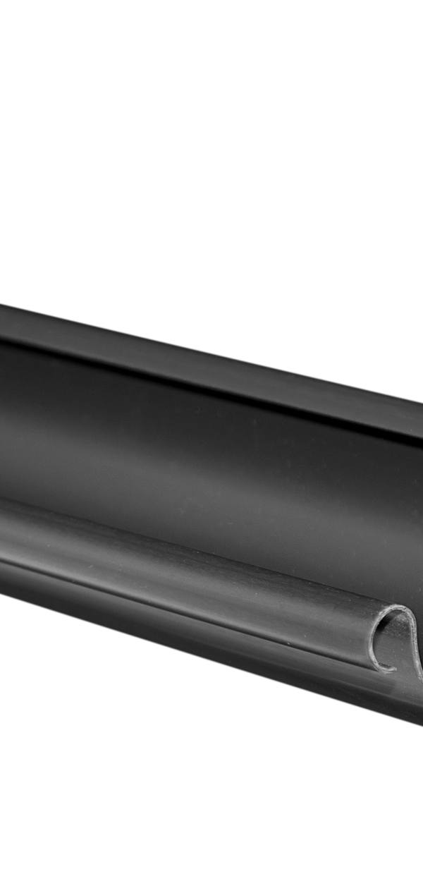 Kunststof mastgoot L200 cm, 100 mm zwart
