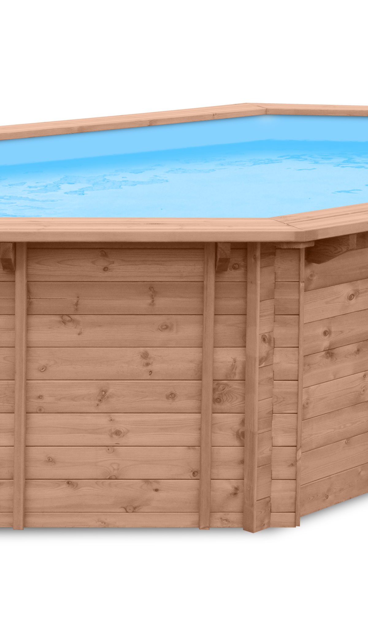 Luxe houten zwembad Daaibooi Beach 563 x 352 x 124 cm