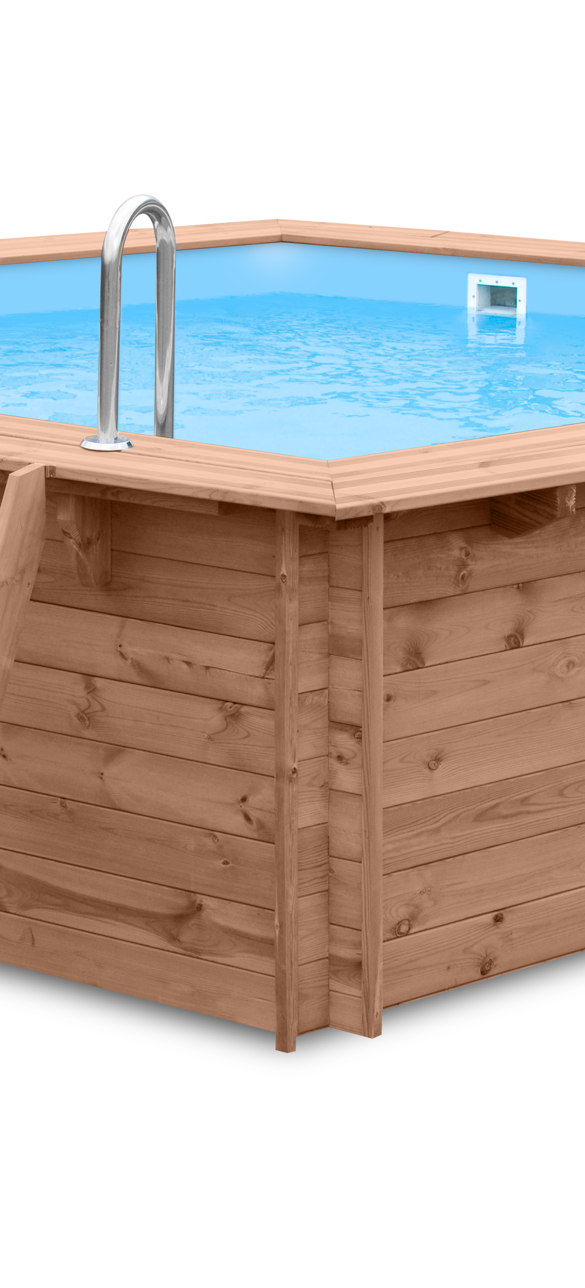 Luxe houten zwembad Mambo Beach 355 x 307 x 116 cm