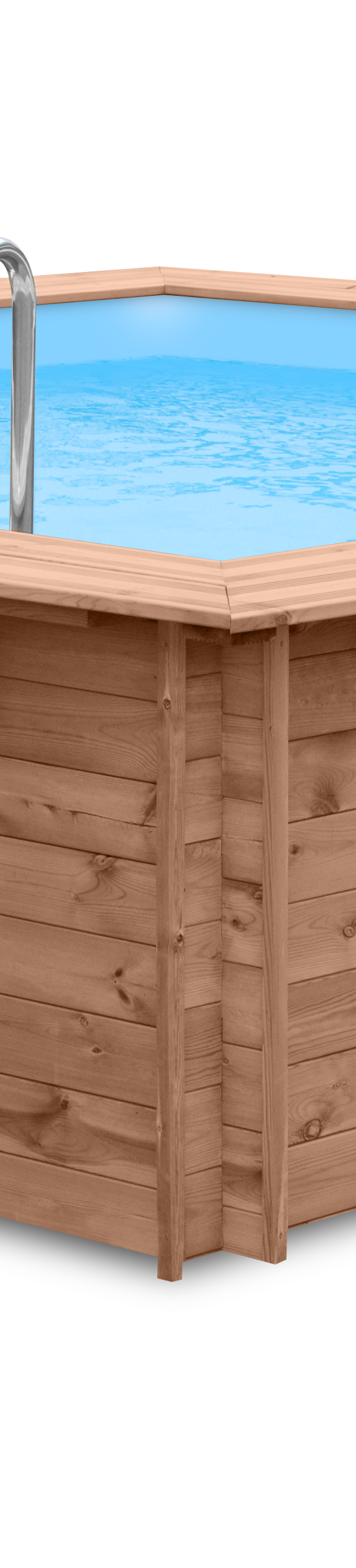 Luxe houten zwembad Mambo Beach 355 x 307 x 116 cm
