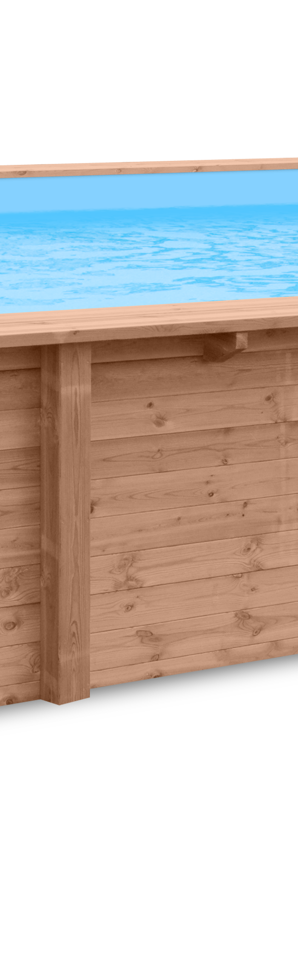 Luxe houten zwembad Playa Porto Marie 727 x 396 x 138 cm