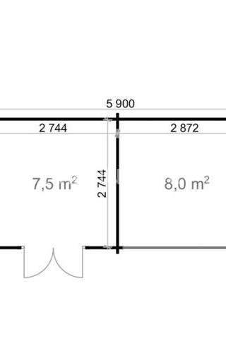 Tuinhuis Ouderkerk 3,0x5,9m 28mm — 3