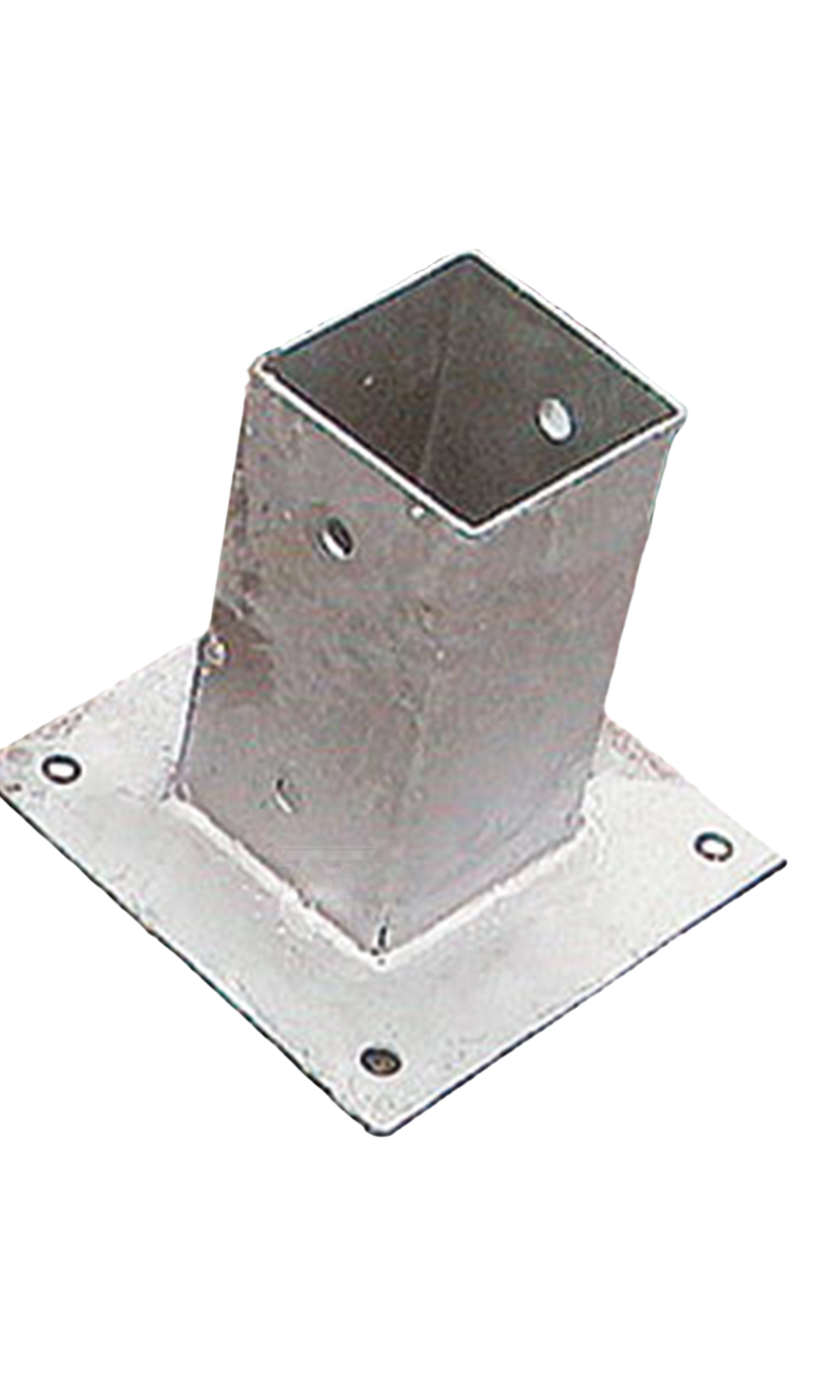 Paalhouder op plaat thermisch verzinkt 7,1 x 7,1 x 13 cm