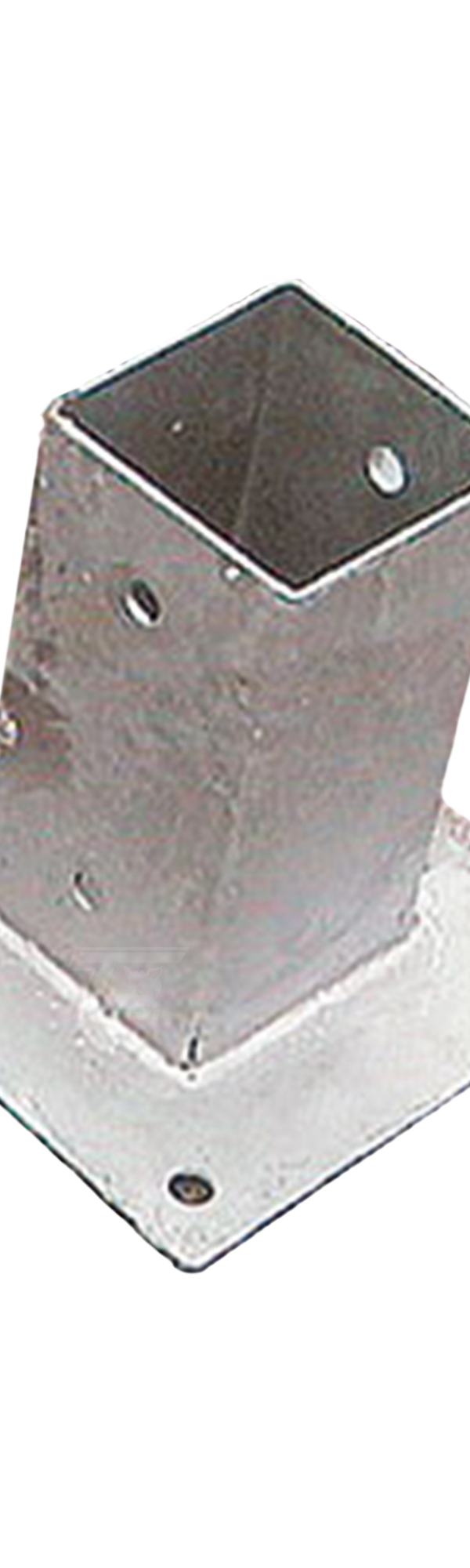 Paalhouder op plaat thermisch verzinkt 7,1 x 7,1 x 13 cm