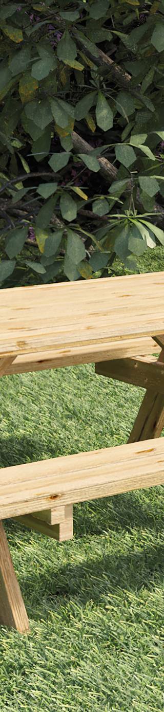 Picknicktafel Excellent 220 cm vuren gedroogd, groen geïmpregneerd — 1