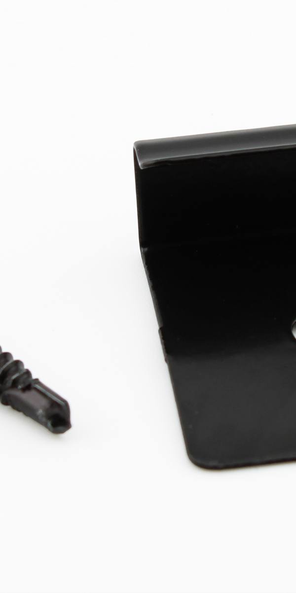 PuraFix vlonderplank beginclip RVS zwart voor blinde bevestiging - set 50 stuks