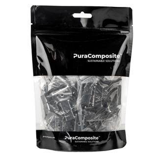PuraFix vlonderplank clip RVS zwart voor blinde bevestiging - set 100 stuks — 2