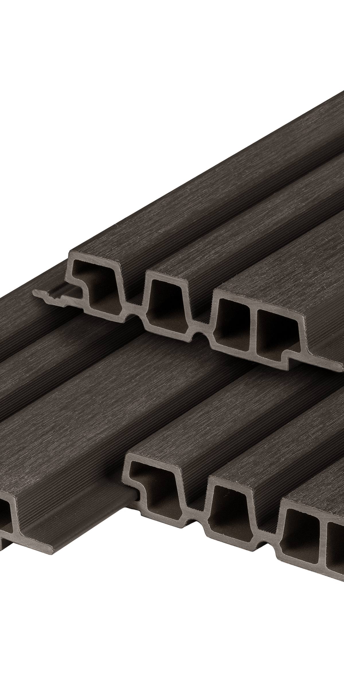 PuraTech 195 Composiet gevelbekleding Ebony Black 3,3 x 19,5 x 390 cm