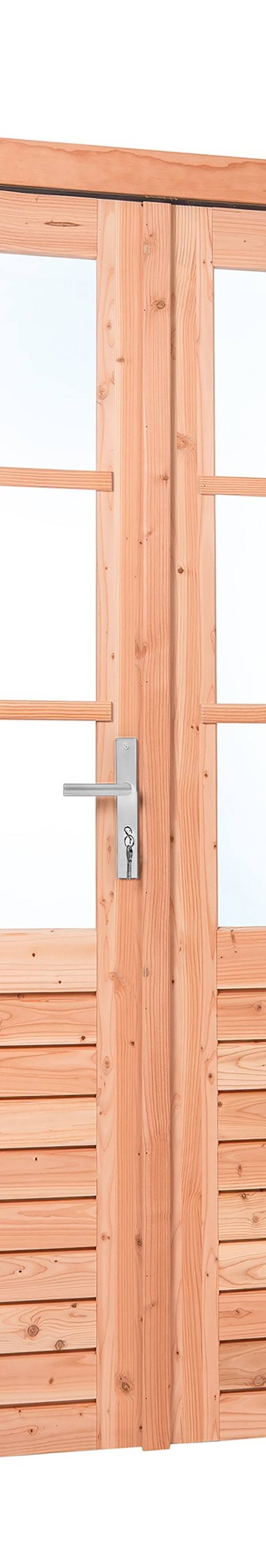 Red Class Wood dubbele glas deur, 6-ruits Dubbele glasdeur B1850 x H2050 mm buitenmaat (rvs beslagset)