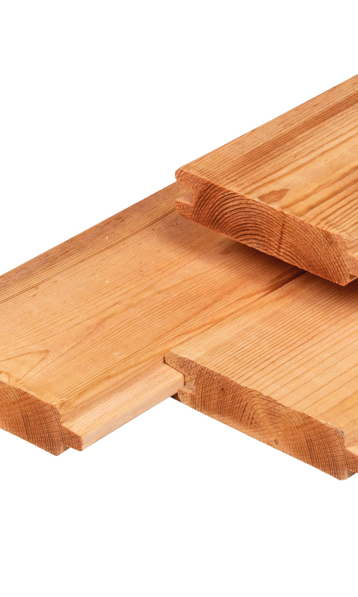 Red Class Wood ME vuren blokhutprofiel 2,8 x 14,5 x 180 cm, gedroogd, geïmpregneerd, geschaafd, 4 ronde hoeken