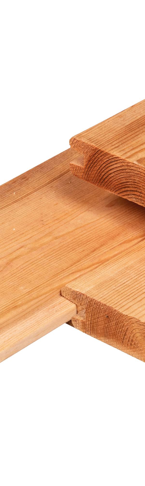 Red Class Wood ME vuren blokhutprofiel 2,8 x 14,5 x 180 cm, gedroogd, geïmpregneerd, geschaafd, 4 ronde hoeken