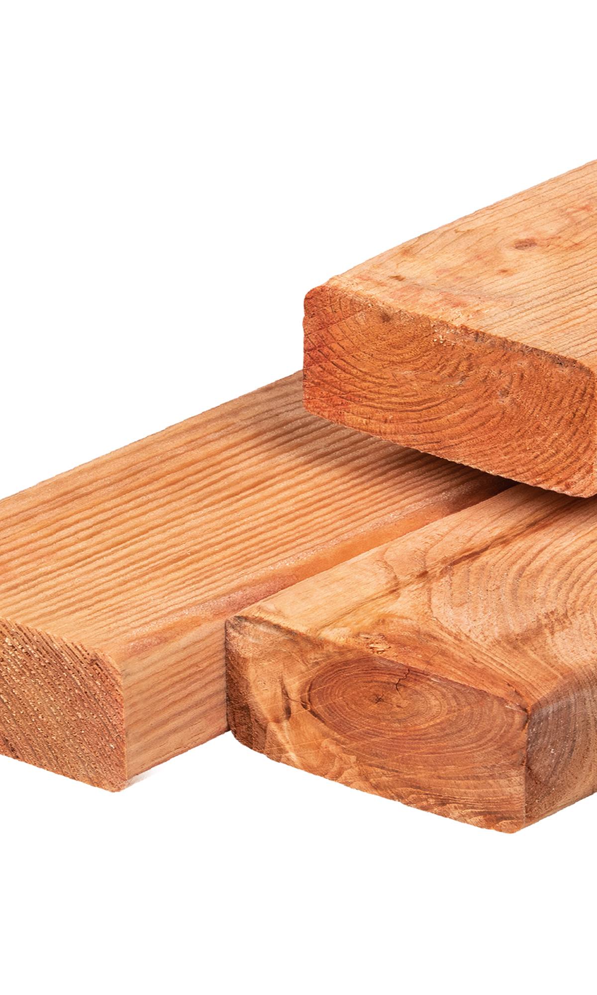 Red Class Wood ME vuren ligger 6,5 x 17,5 x 300 cm, gedroogd, geïmpregneerd, geschaafd, 4 ronde hoeken