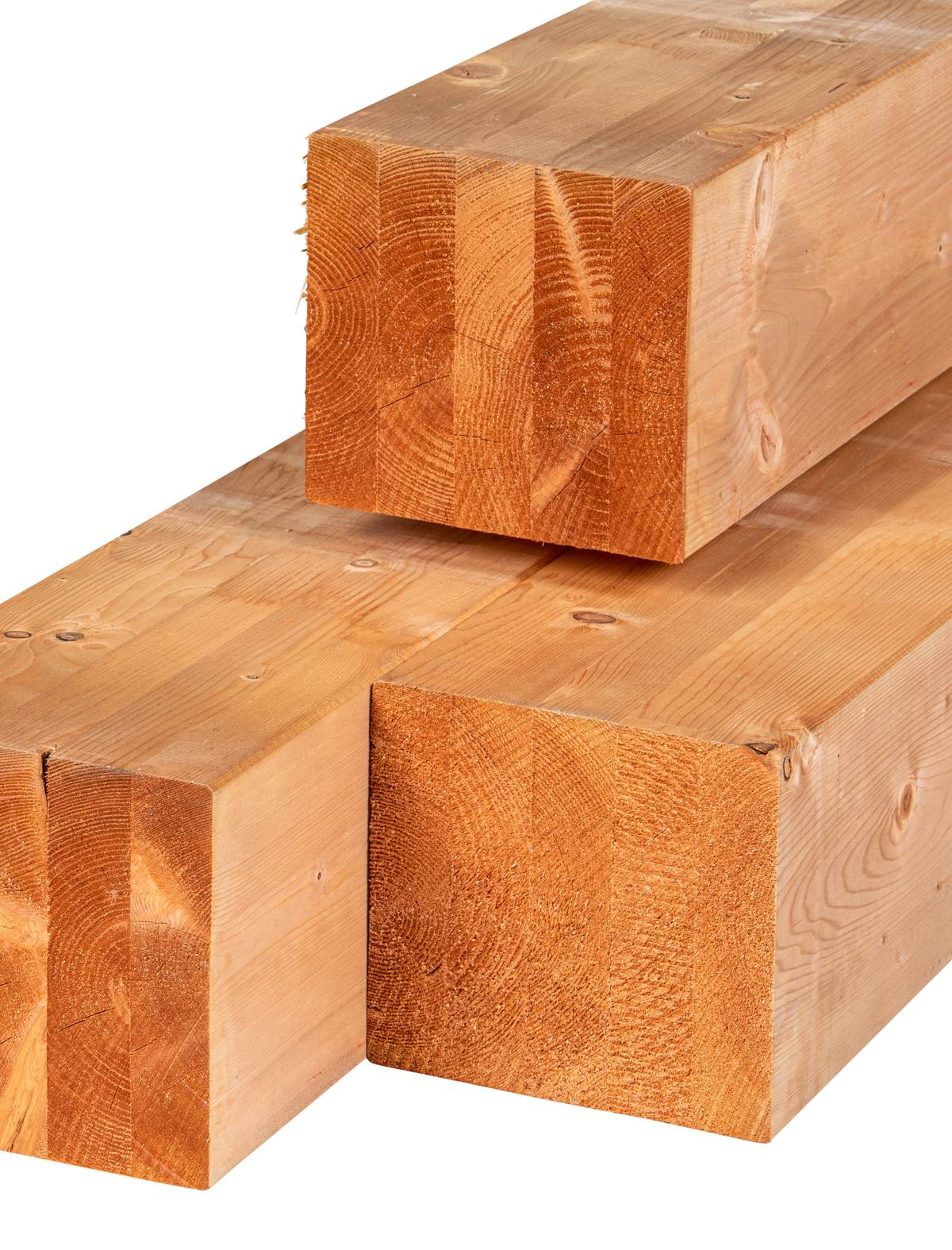 Red Class Wood ME vuren paal 20,0 x 20,0 x 300 cm, gedroogd, geïmpregneerd, geschaafd, 4 ronde hoeken, gelamineerd