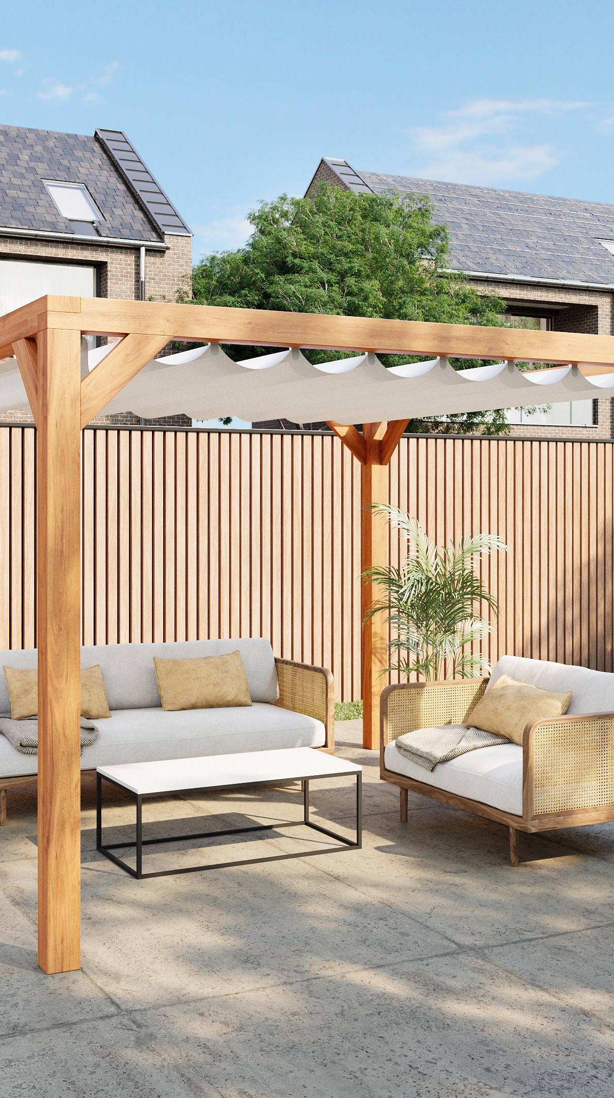 Red Class Wood pergola 324 x 324 cm