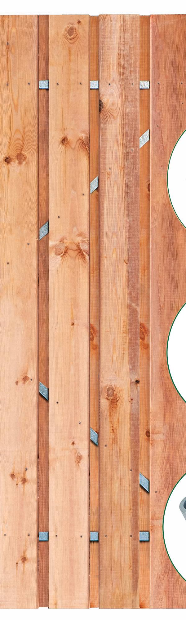 Red Class Wood tuindeur privacy 90cm