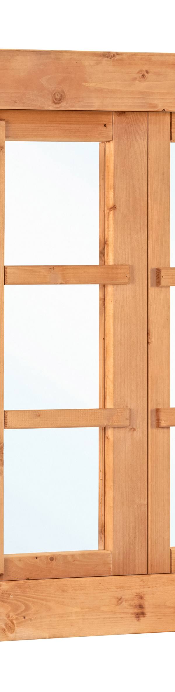 Red Class Wood uitzetraam, 6-ruits, dubbel Uitzetraam B1252 x H900 mm buitenmaat (rvs beslagset)