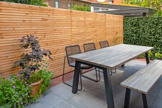 Rhombusscherm Klagenfurt, douglas, RVS-geschroefd, enkelzijdig bekleed, 30-planks 180 x 180 cm — 2