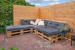 Rhombusscherm Klagenfurt, douglas, RVS-geschroefd, enkelzijdig bekleed, 30-planks 180 x 180 cm — 4
