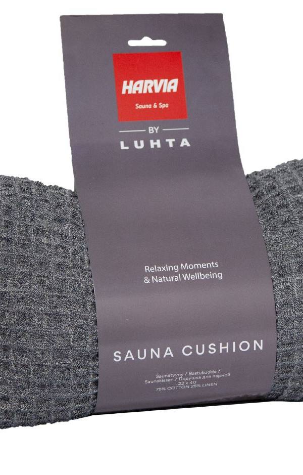 Sauna accessoire Harvia door Luhta saunakussen 22,0 x 40,0 cm grijs