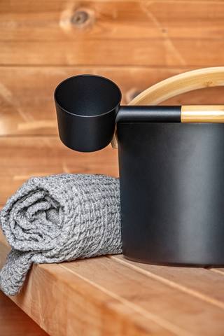 Sauna accessoire Harvia emmer en pollepel staal zwart — 3