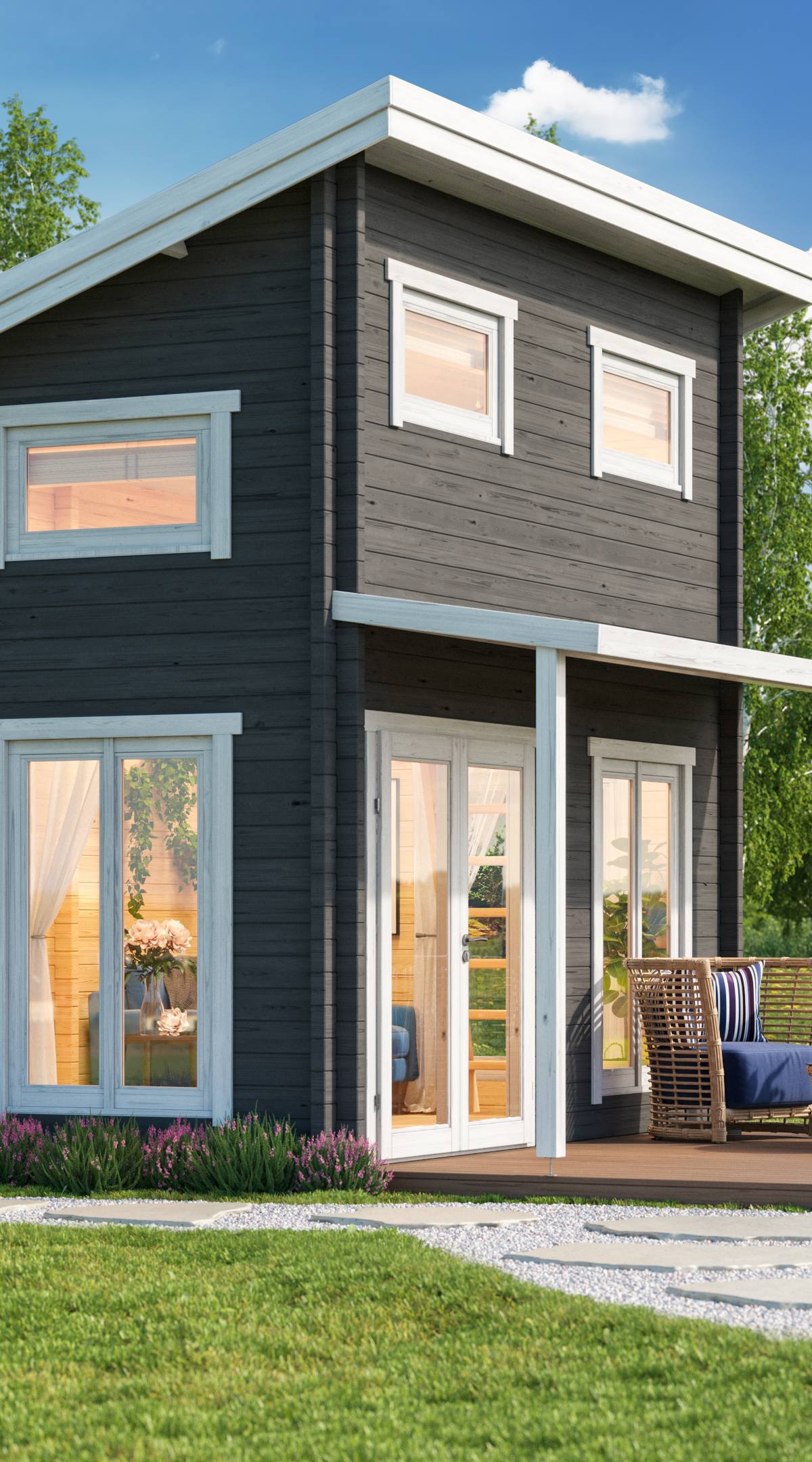 Sauna huis Kokkola | 70 mm | onbehandeld
