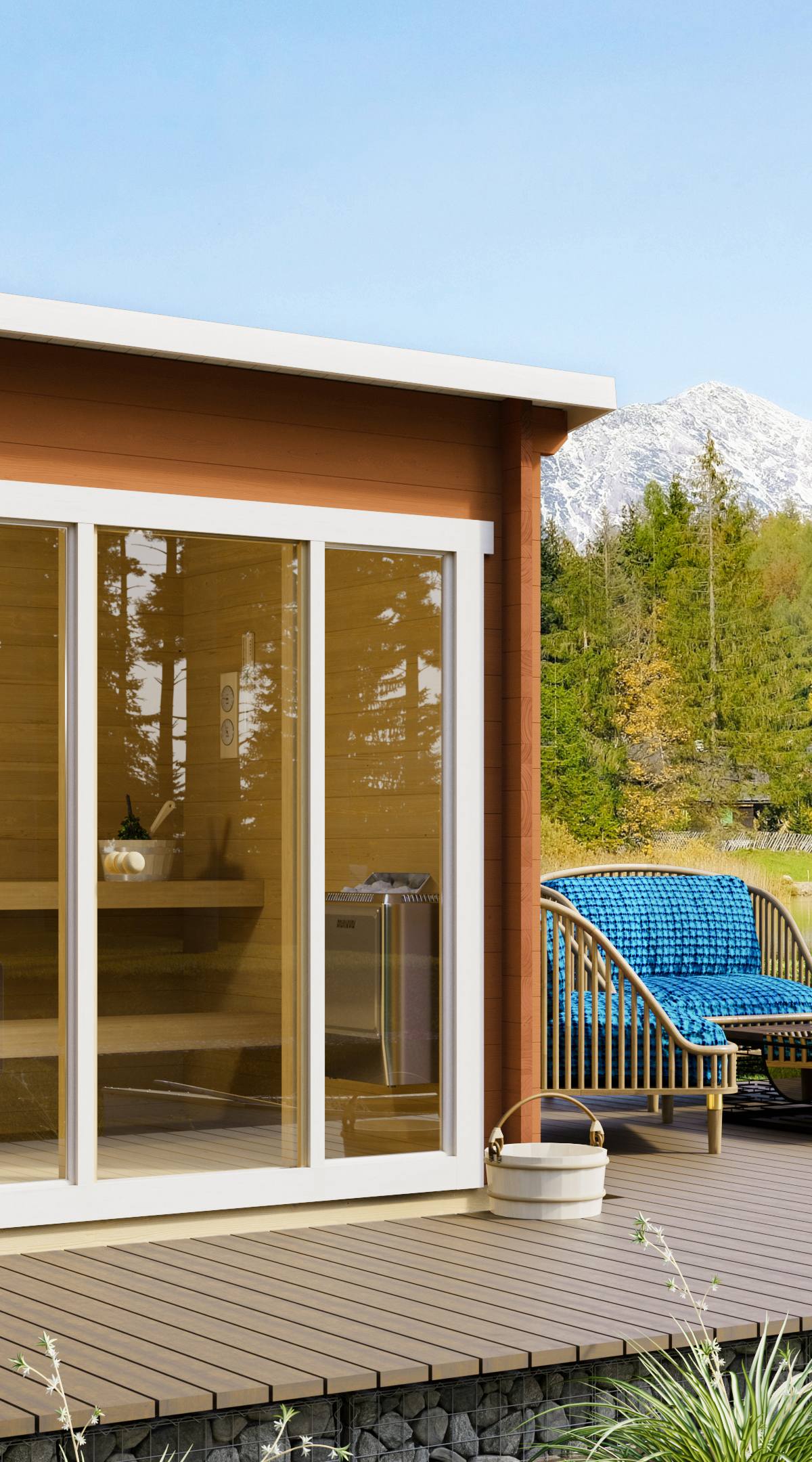 Sauna huis Tampere XXS | 40 mm | onbehandeld