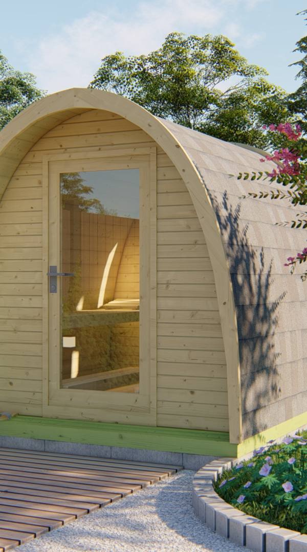 Sauna POD Tolva 260 cm | 38 mm | onbehandeld