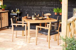 Stapelbare teak stoel Toledo (set van 2 stoelen) — 2
