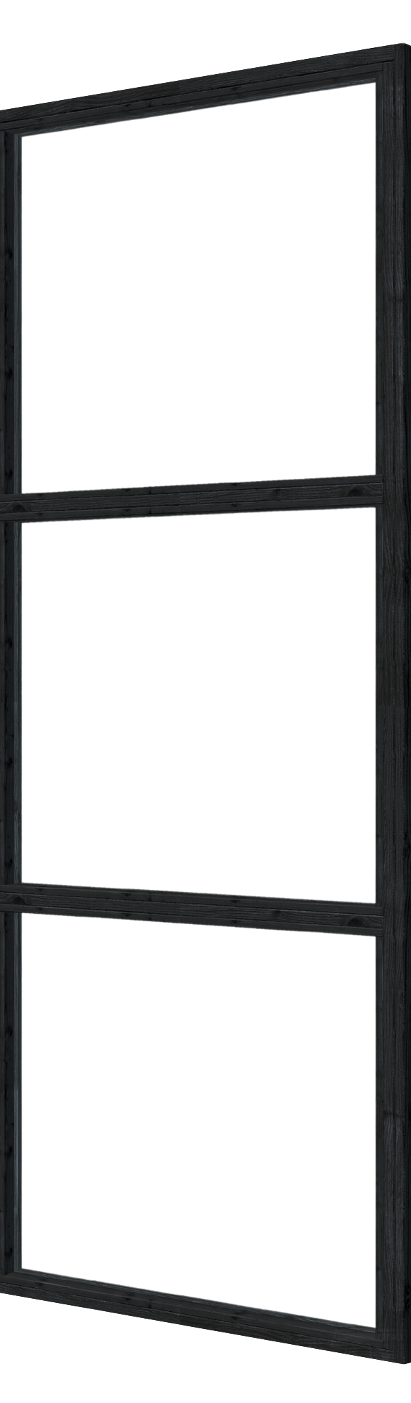 Steellook glaswand 82,5 x 212 cm, zwart