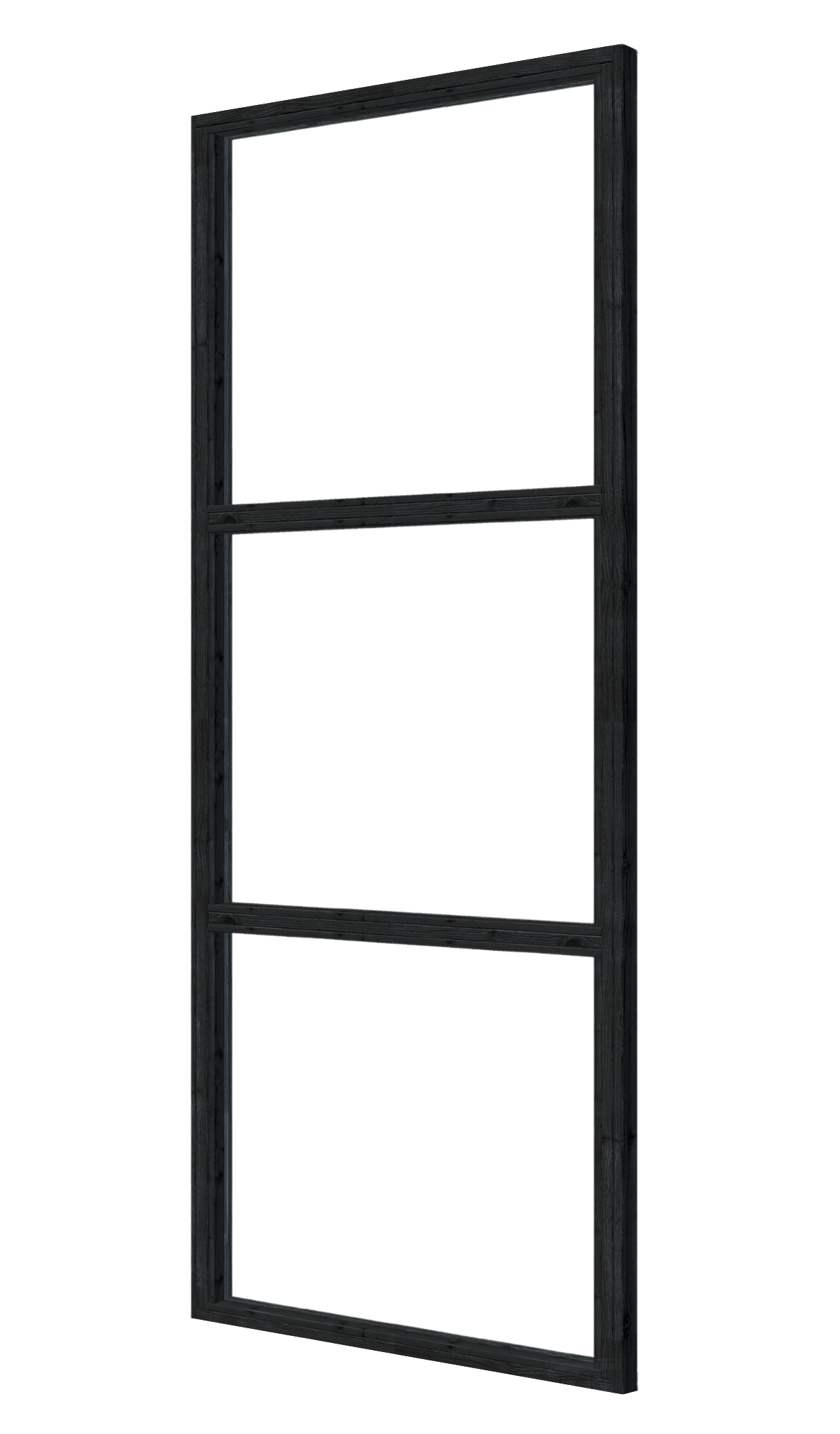 Steellook glaswand 82,5 x 212 cm, zwart