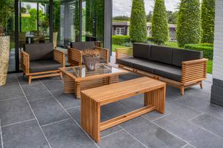 Teak loungeset Riverside fauteuil incl. kusses — 2