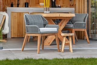 Teak stoel Granada met kussen (set van 2 stoelen) — 2