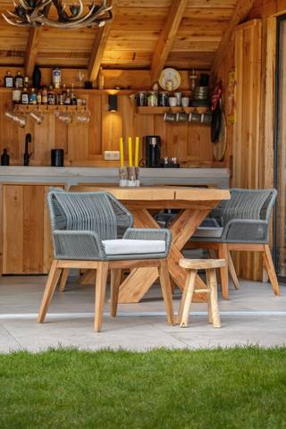 Teak stoel Granada met kussen (set van 2 stoelen) — 3