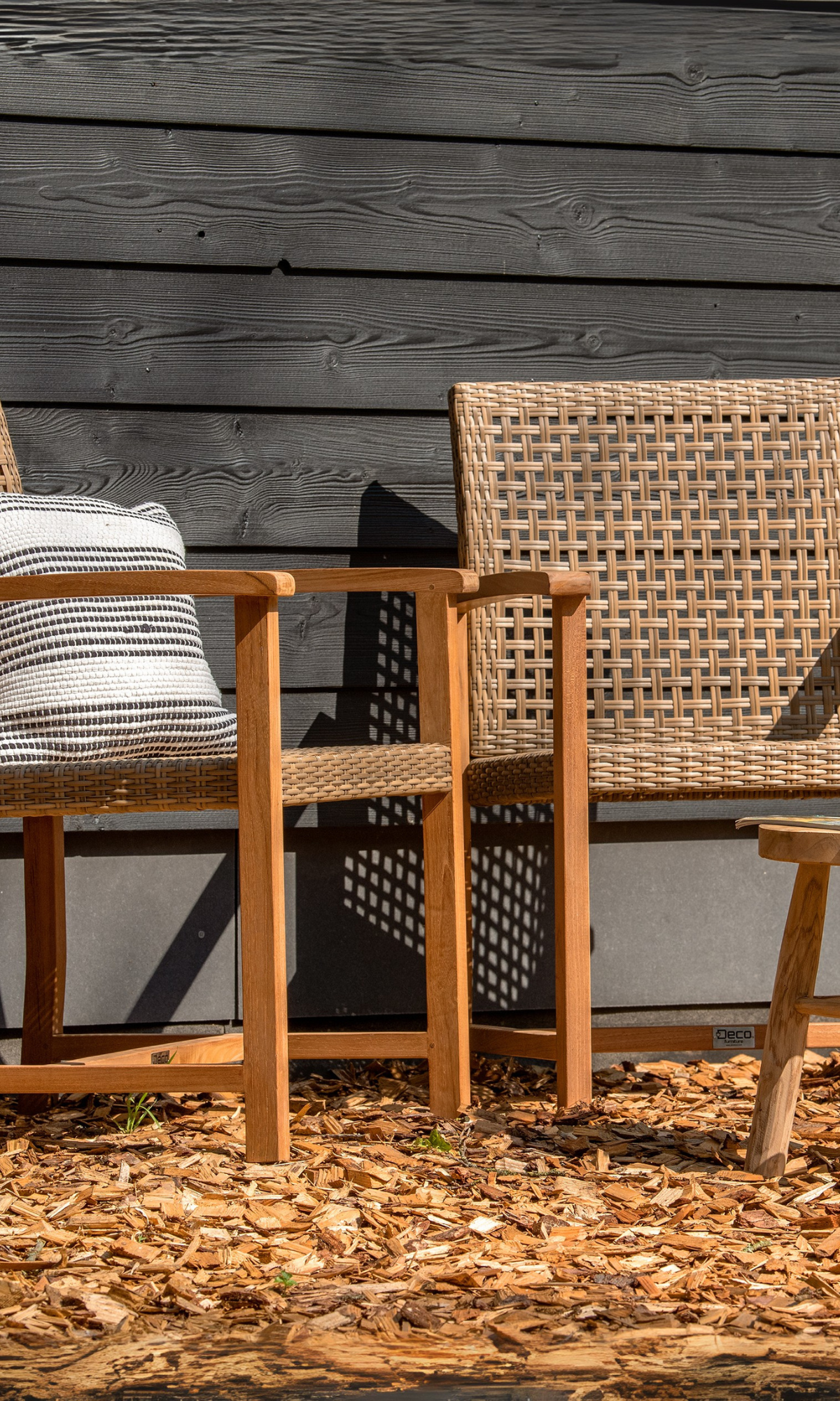 Teak tuinstoel Blitar (set van 2 stoelen)