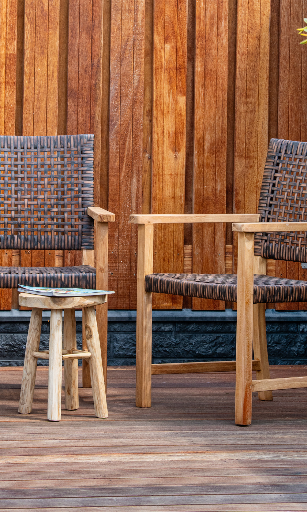 Teak tuinstoel Madiun (set van 2 stoelen)